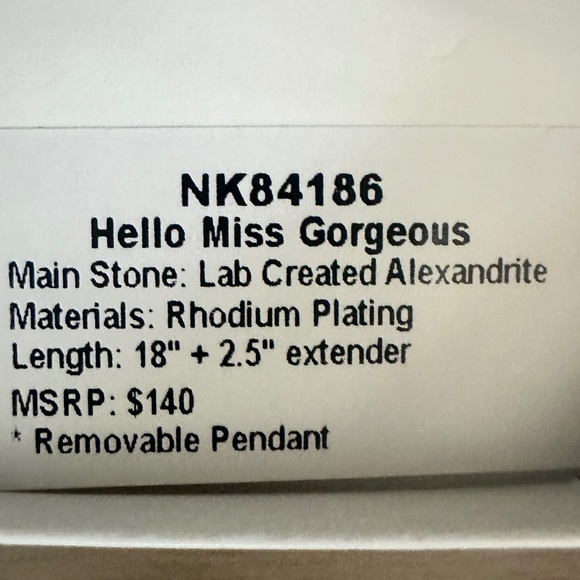 RBP OG Hello Miss Gorgeous Necklace- NK 84186- Alexandrite - Picture 1 of 4